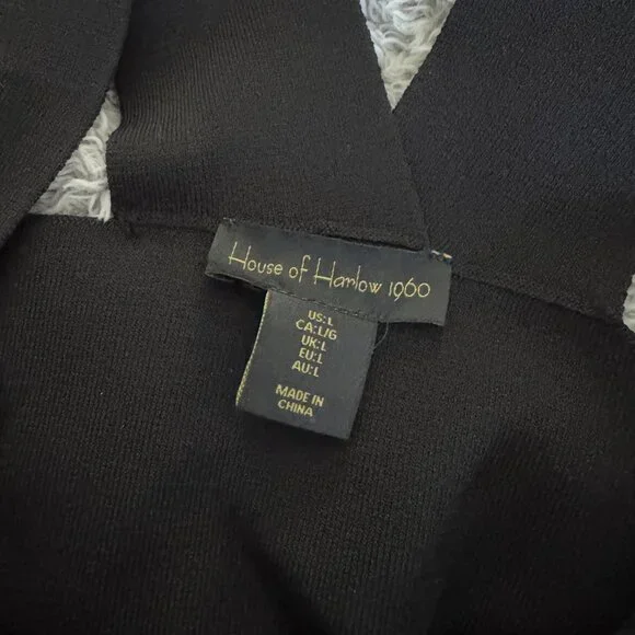 House of Harlow 1960 | NWOT Knit Compression Ribbed Crop Top in Black Size Large - Picture 6 of 7